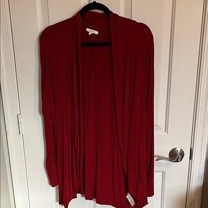 Women’s Maurices Red Cardigan 1X